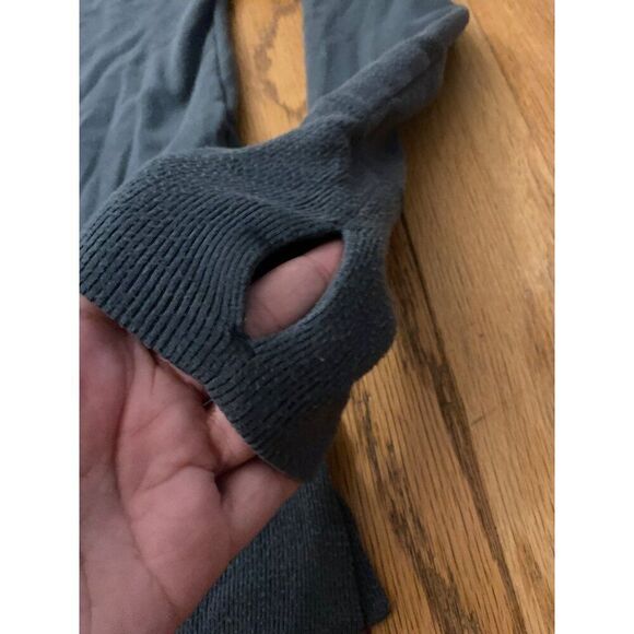 Athleta women's dark grey crew neck pullover with thumb holes sweater size XS - Picture 4 of 8